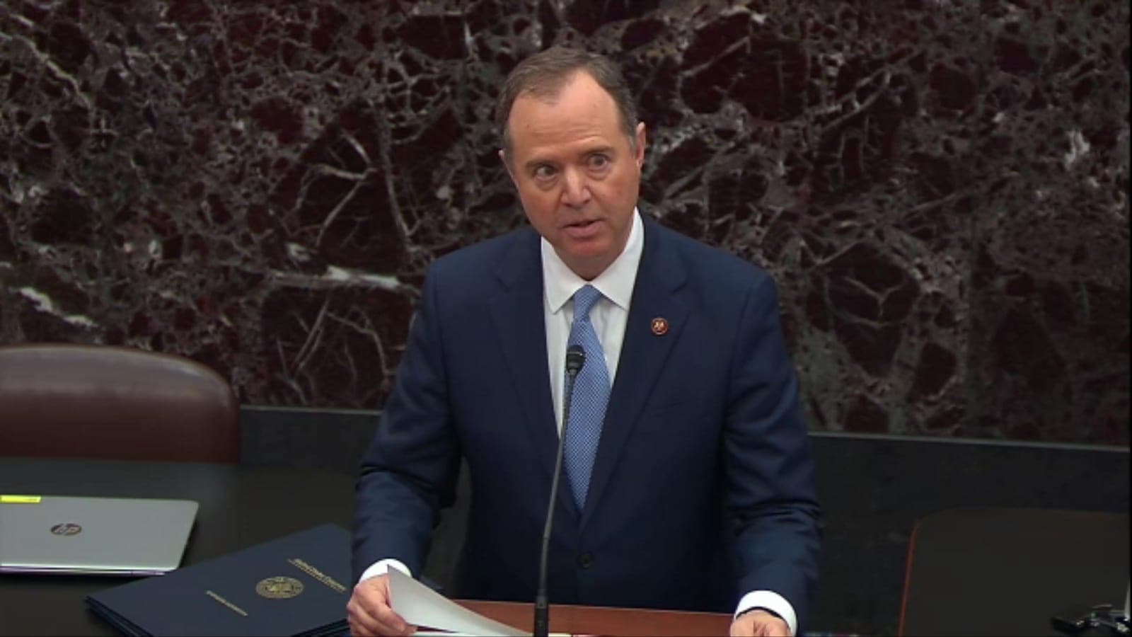 Adam Schiff speaking in the United States Senate